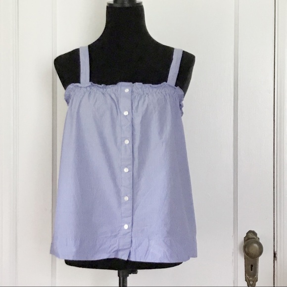 J. Crew Tops - J. Crew Pinstripe Button Down Tank Top Size 8 J. Crew Tops - J. Crew Pinstripe Button Down Tank Top Size 8